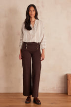 Oxan Overdyed Trousers - Chocolate