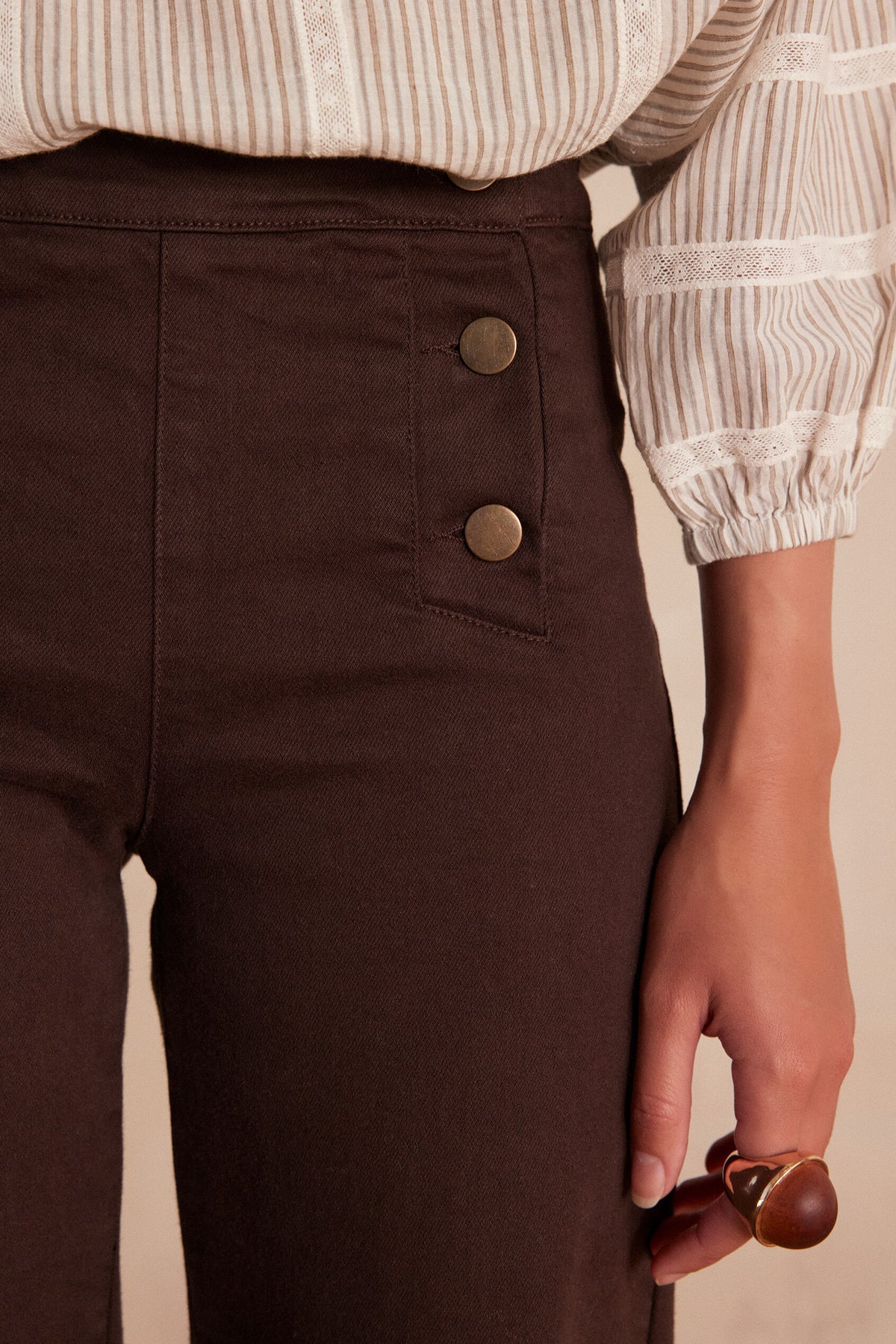 Oxan Overdyed Trousers - Chocolate
