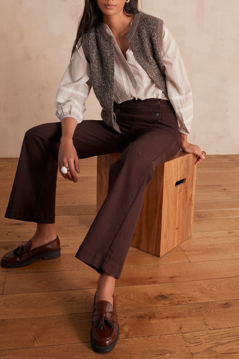 Oxan Overdyed Trousers - Chocolate