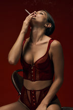 Lingerie Palace -Red-Bralet - Red - Femme