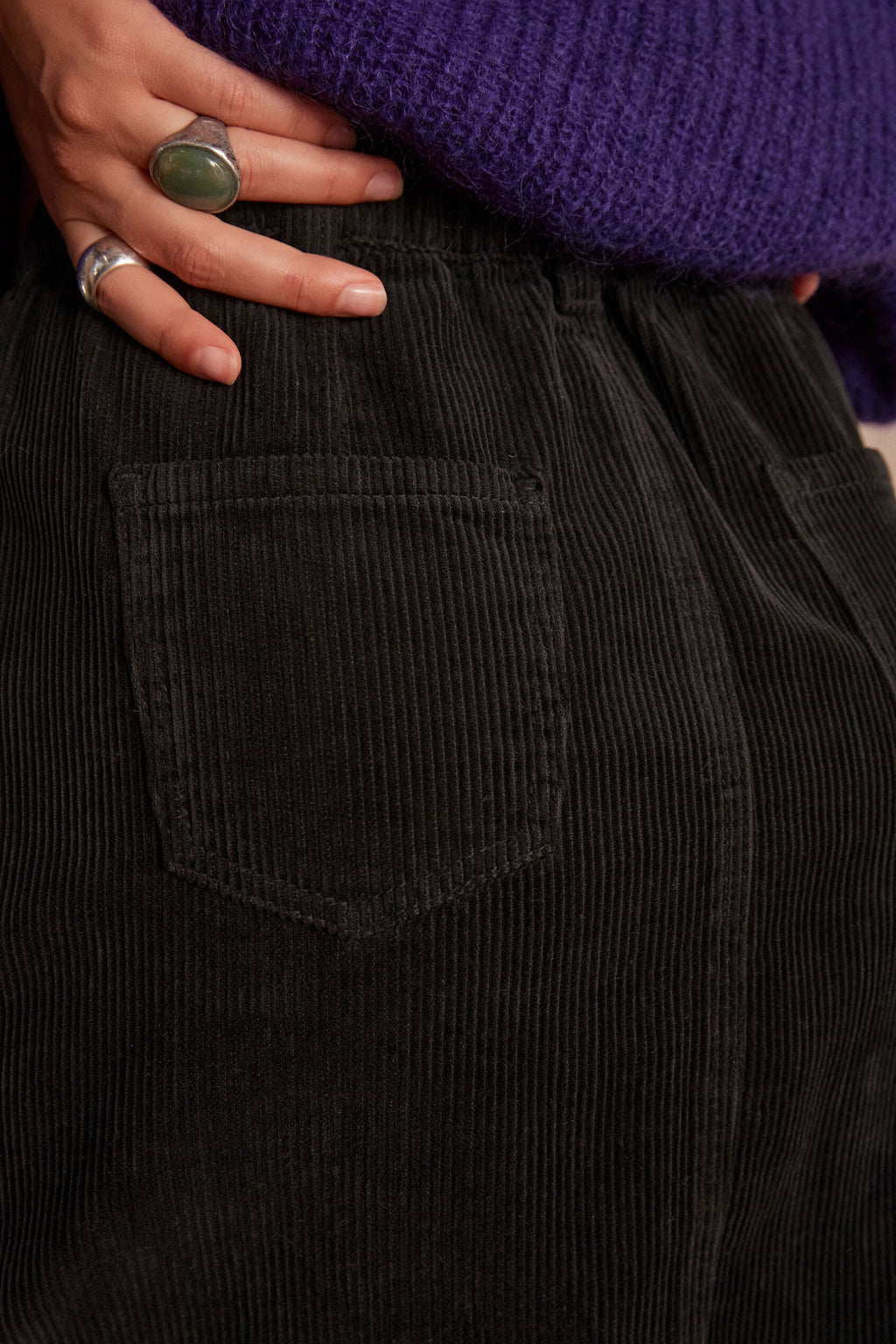 Flowing Billie Velvet - Black