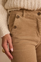 Ninon Corduroy Trousers - Light Taupe