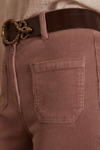 Pantalon Luna Velours - Rose Foncé