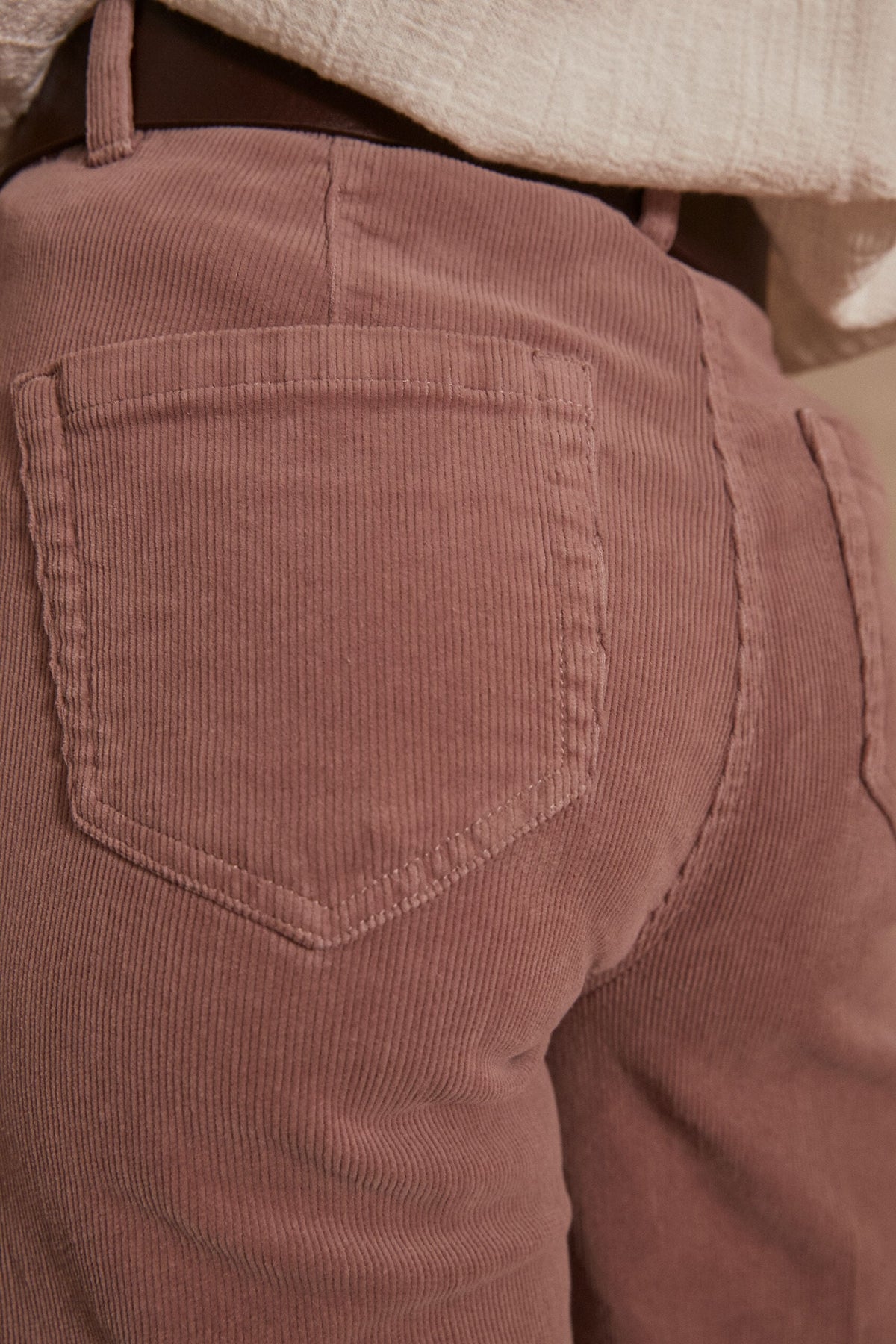 Pantalon Luna Velours - Rose Foncé