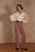 Pantalon Luna Velours - Rose Foncé