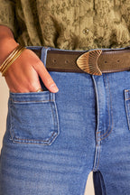 Léa Cropped Trousers - Light Wash