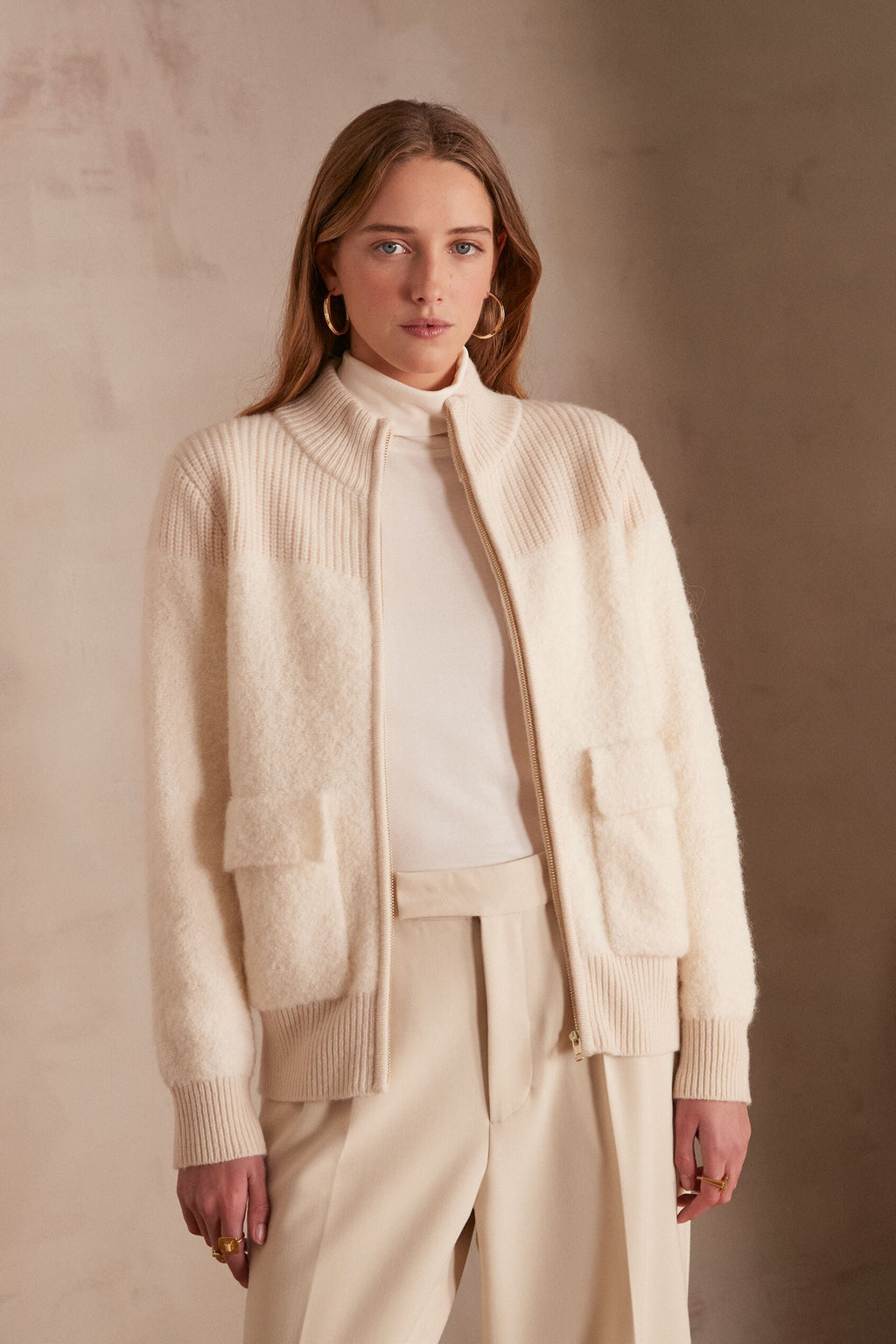 Claudio Waistcoat/Cardigan - Cream