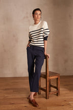 Ferdinand Crepe Trousers - Navy
