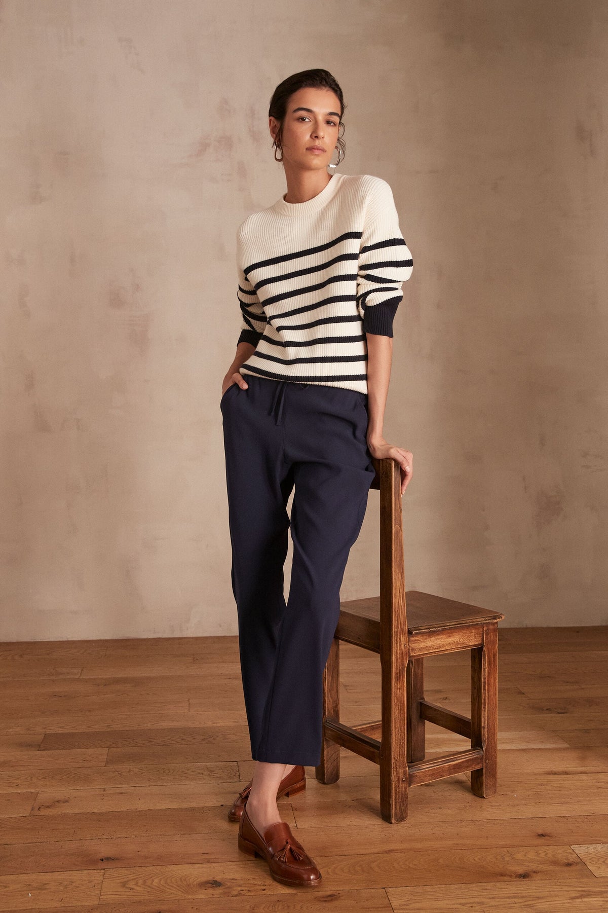 Ferdinand Crepe Trousers - Navy
