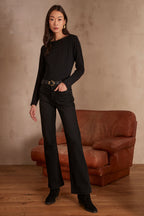 Lola Flare Trousers - Black