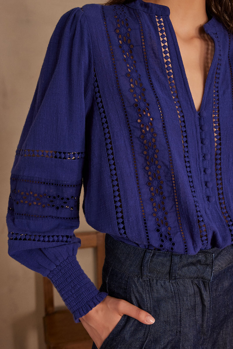Baila Blouse - Royal Blue