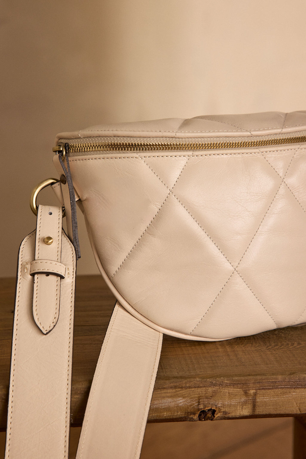 Sac Besace Gaby Banane - Crème