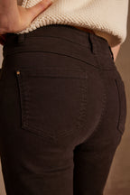 Lola Overdyed Flare Trousers - Dark Brown