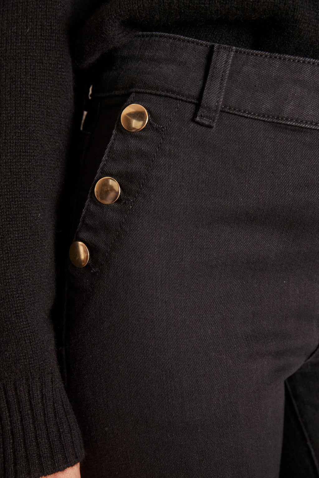 Ninon Denim Trousers - Black