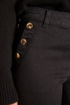 Ninon Denim Trousers - Black