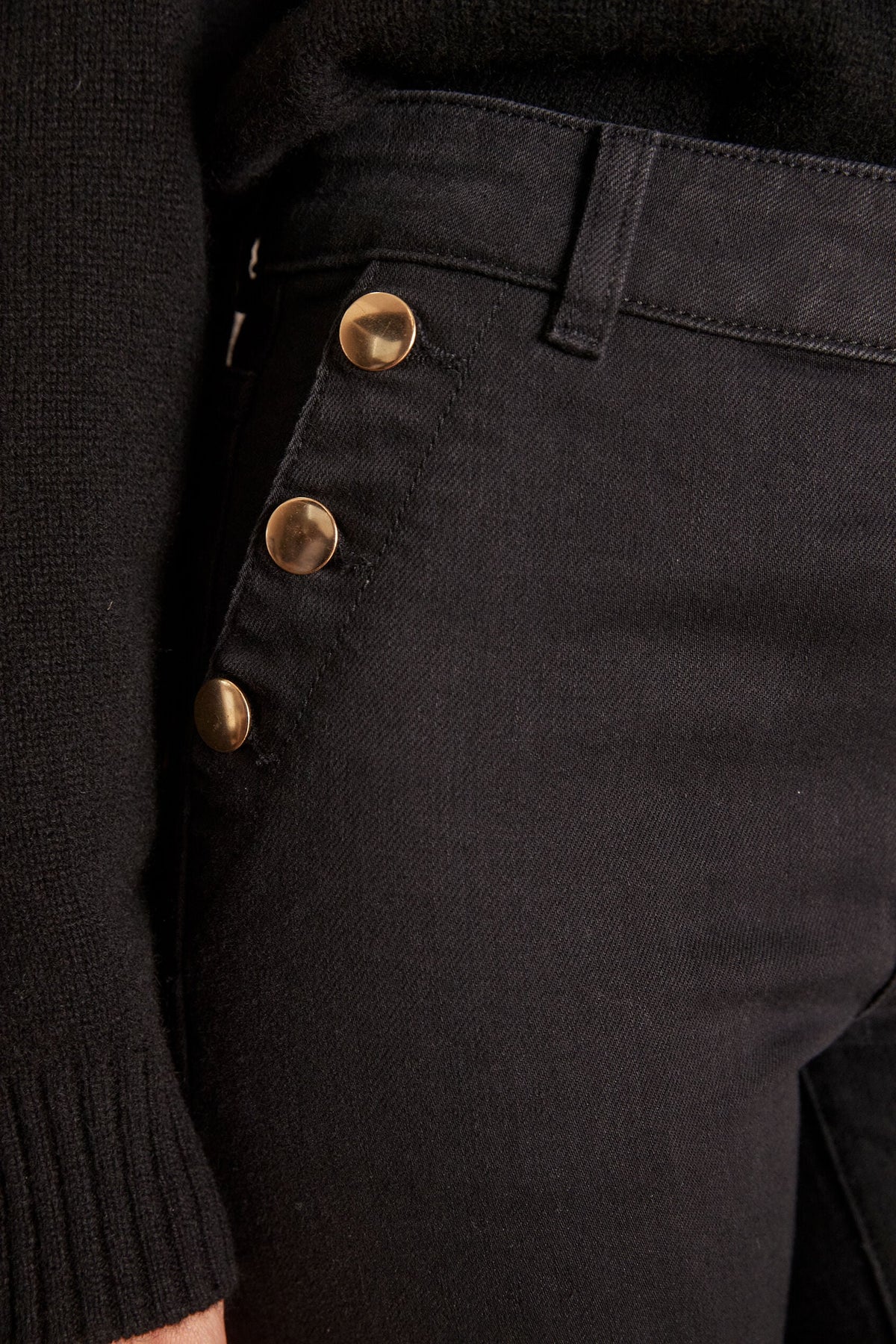 Ninon Denim Trousers - Black