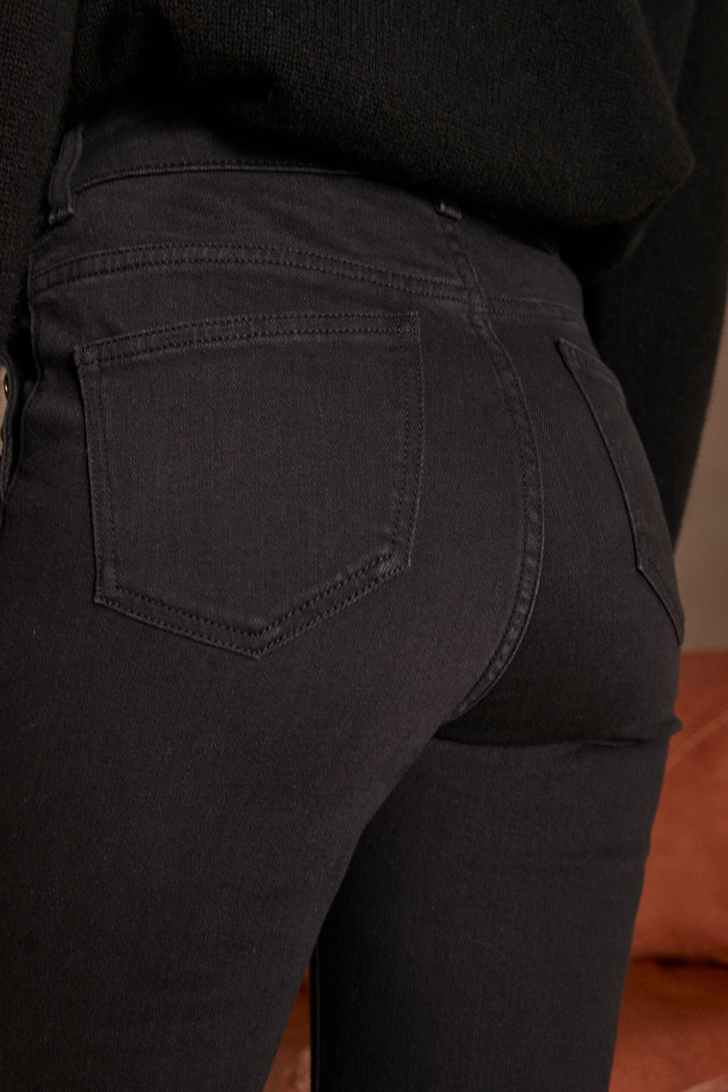 Ninon Denim Trousers - Black