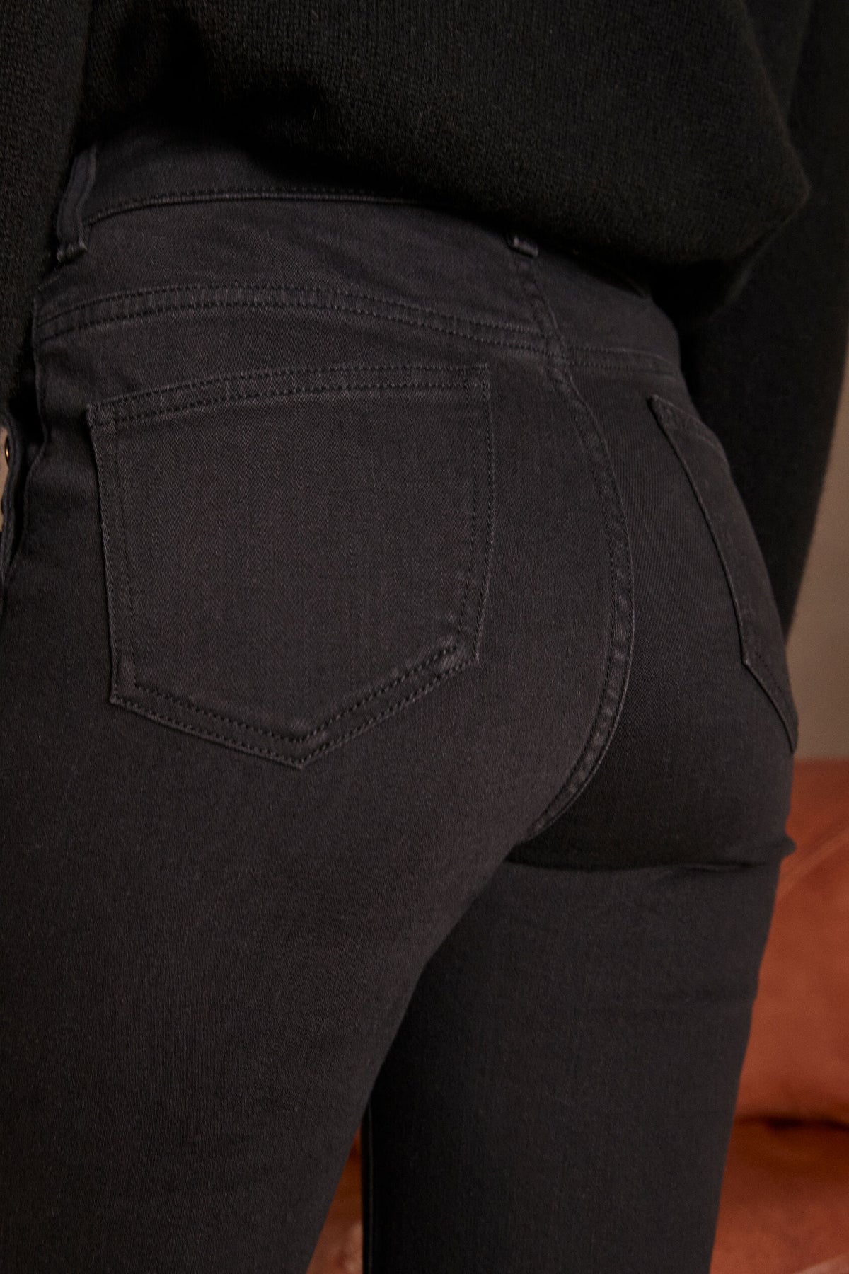 Ninon Denim Trousers - Black