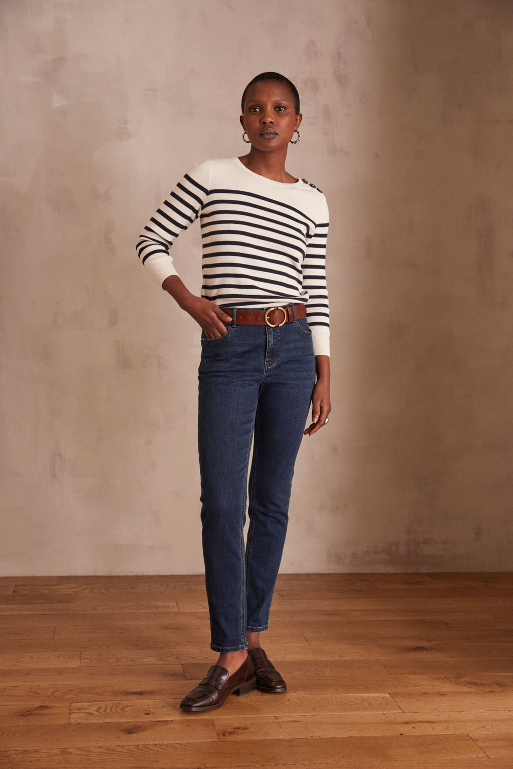 Suzy Slim Trousers - Dark Indigo