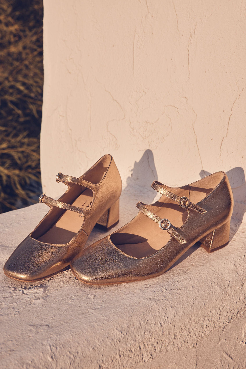 Rafael Mary Jane Sandals - Gold