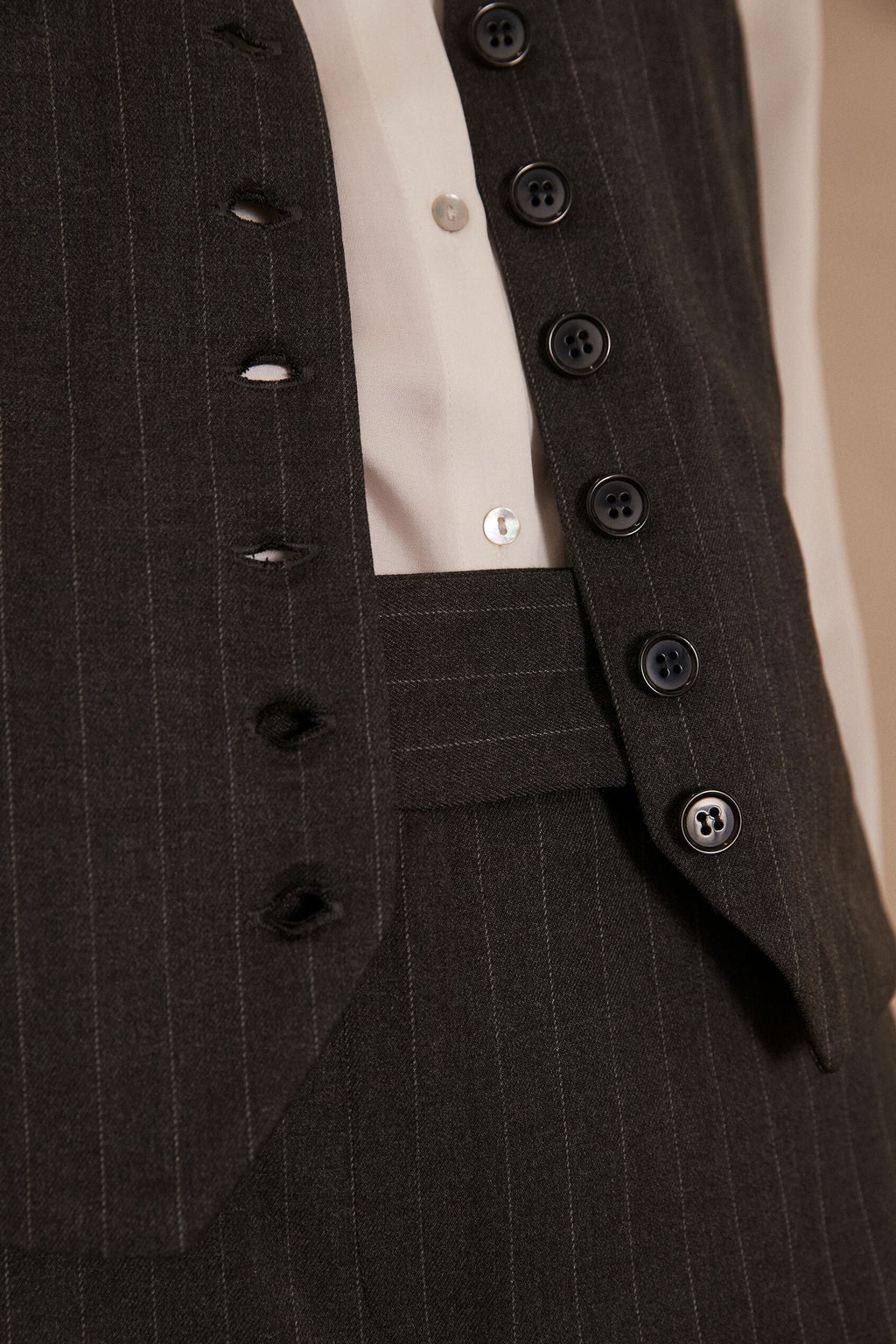 Siméon Striped Cardigan - Anthracite