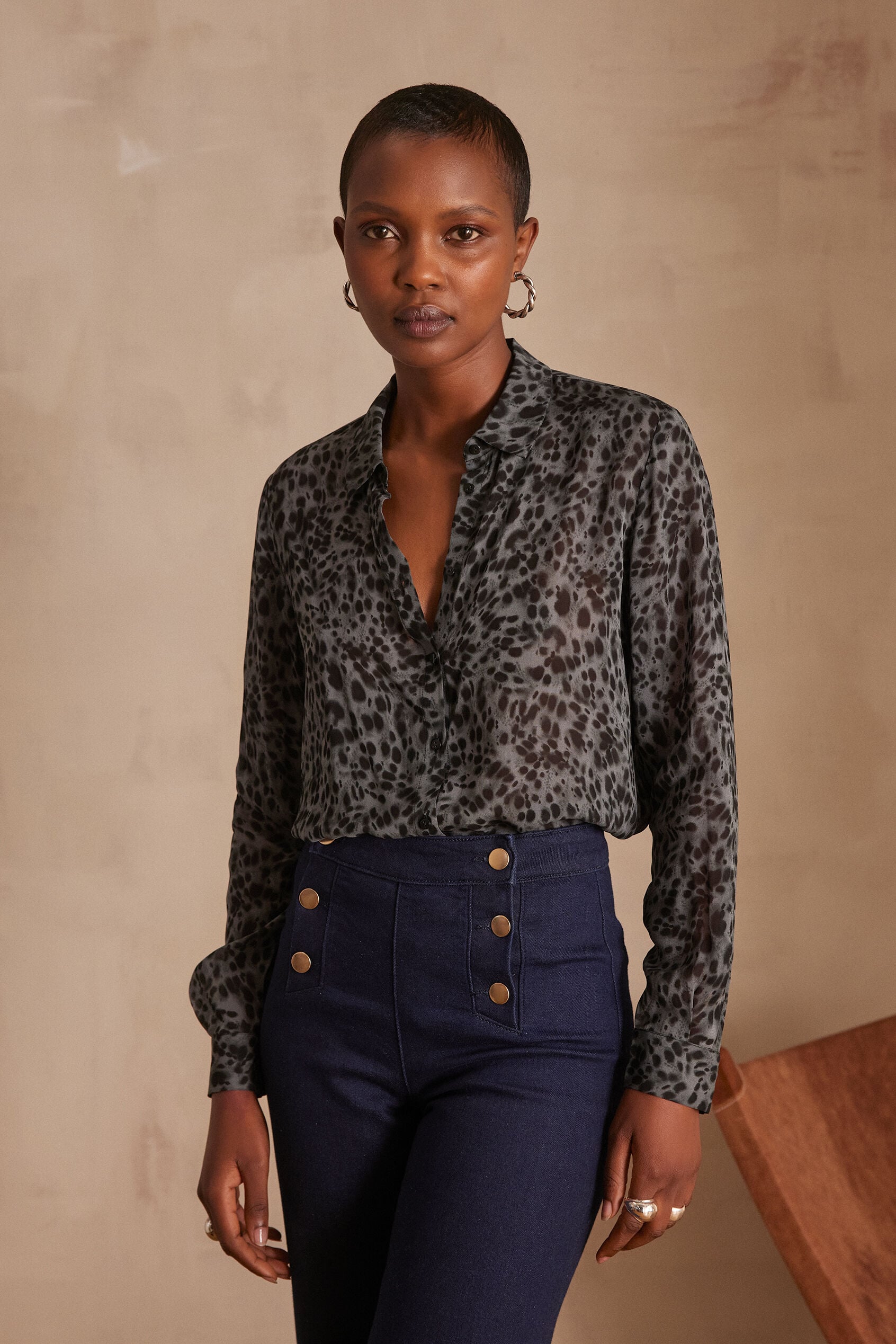 Carla Medium China Animal Print Blouse