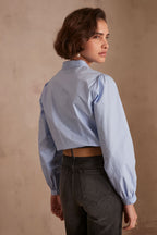 Paloma Embroidered Blouse - Sky Blue