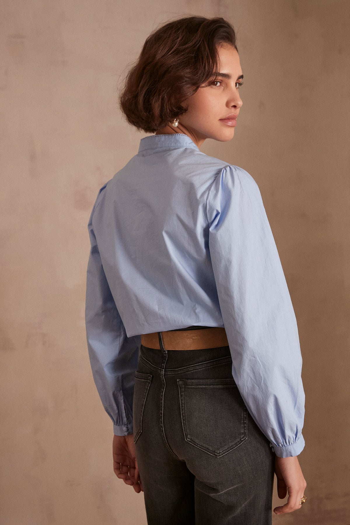 Paloma Embroidered Blouse - Sky Blue
