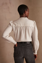 Briane Striped Blouse - Ecru