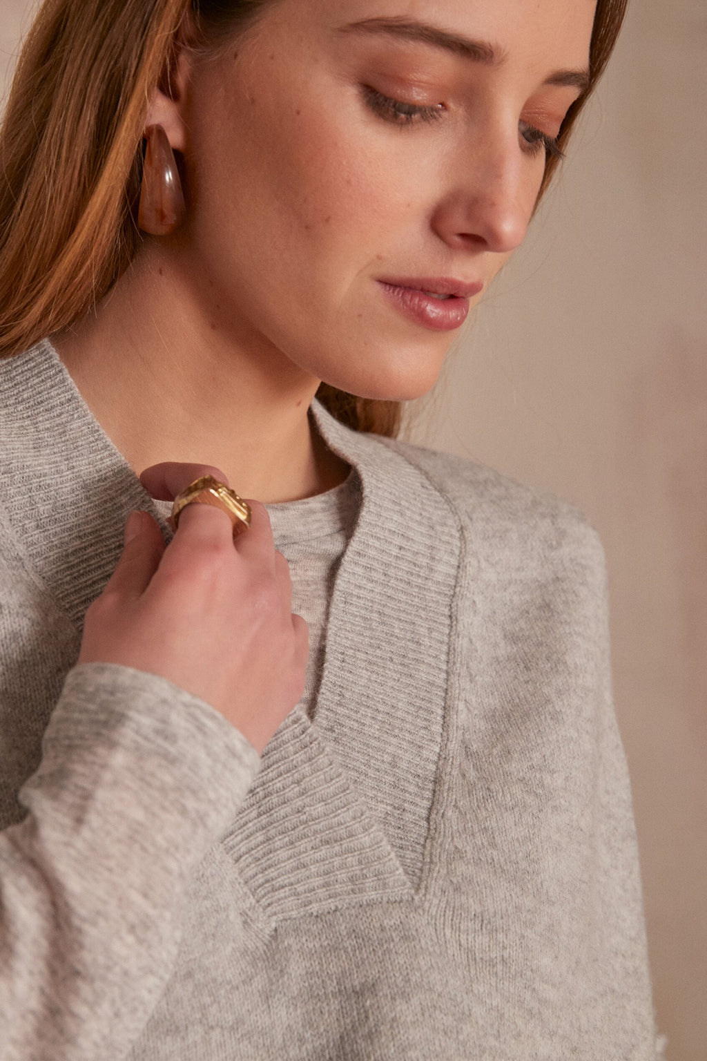 Aristide Jumper - Light Grey Marl