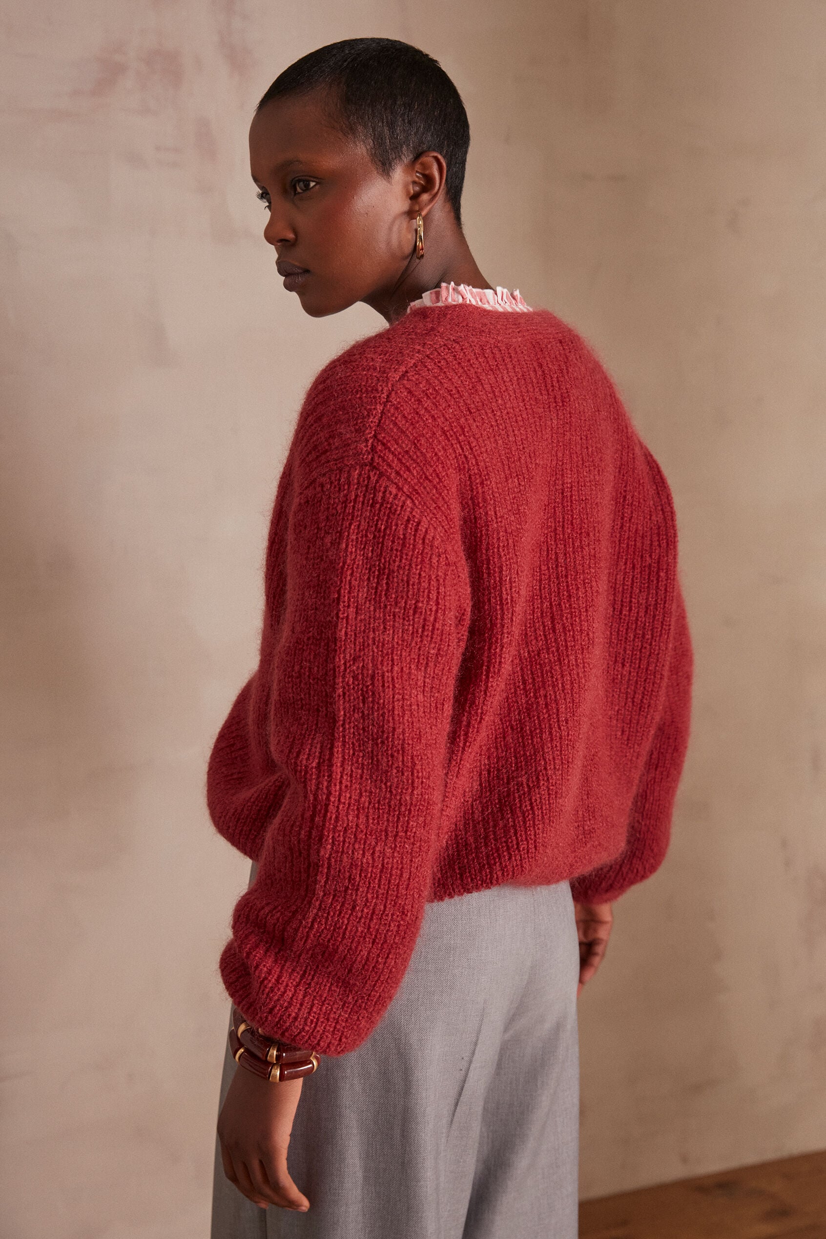 Chelton Cardigan - Rust