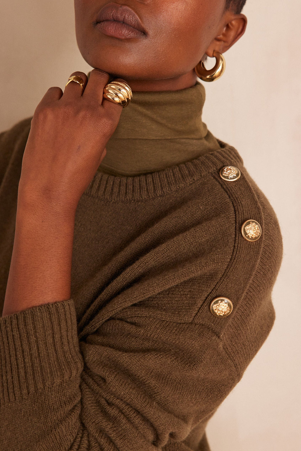 Lina Knit Dress - Khaki