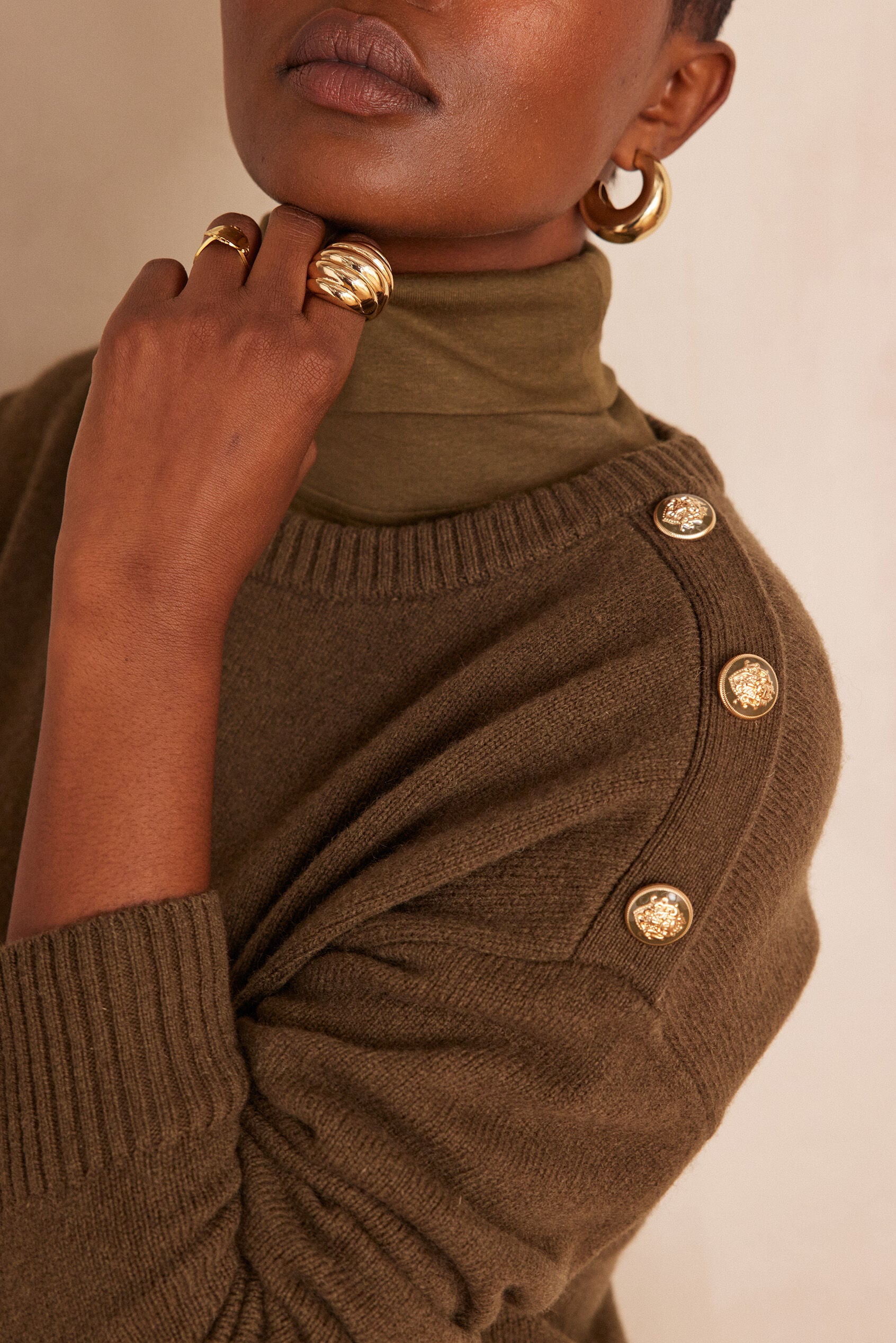 Lina Knit Dress - Khaki