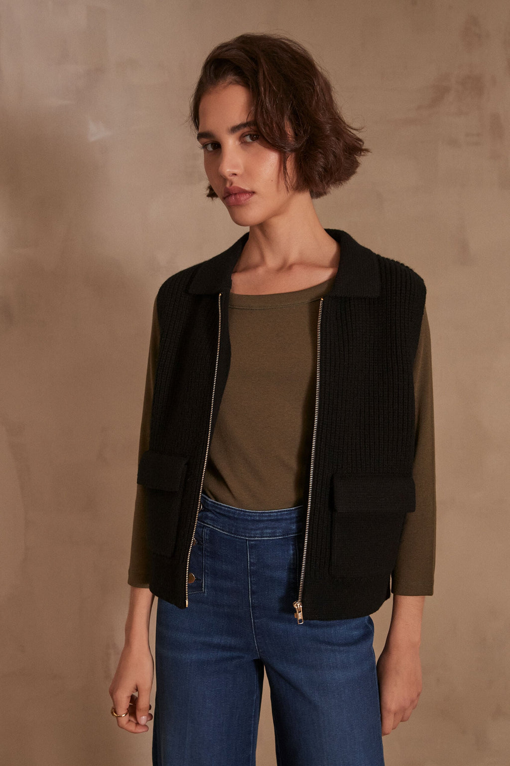 Simon Waistcoat/Cardigan - Black