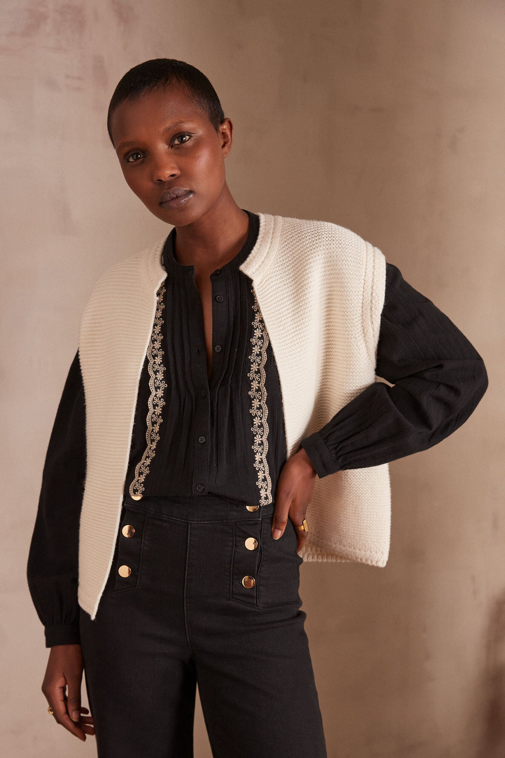 Gilet/Cardigan Sonny - Crème