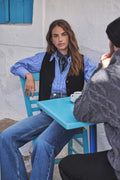 Pétronille Striped Blouse - Sky Blue