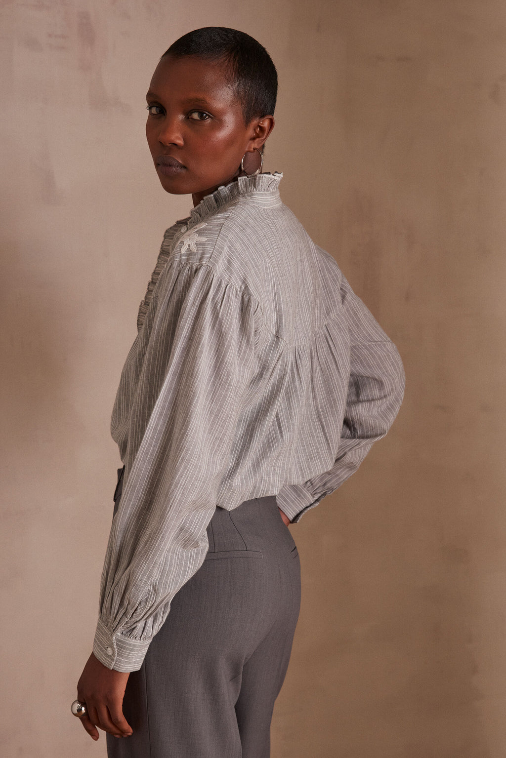 Pure Embroidery Blouse - Light China