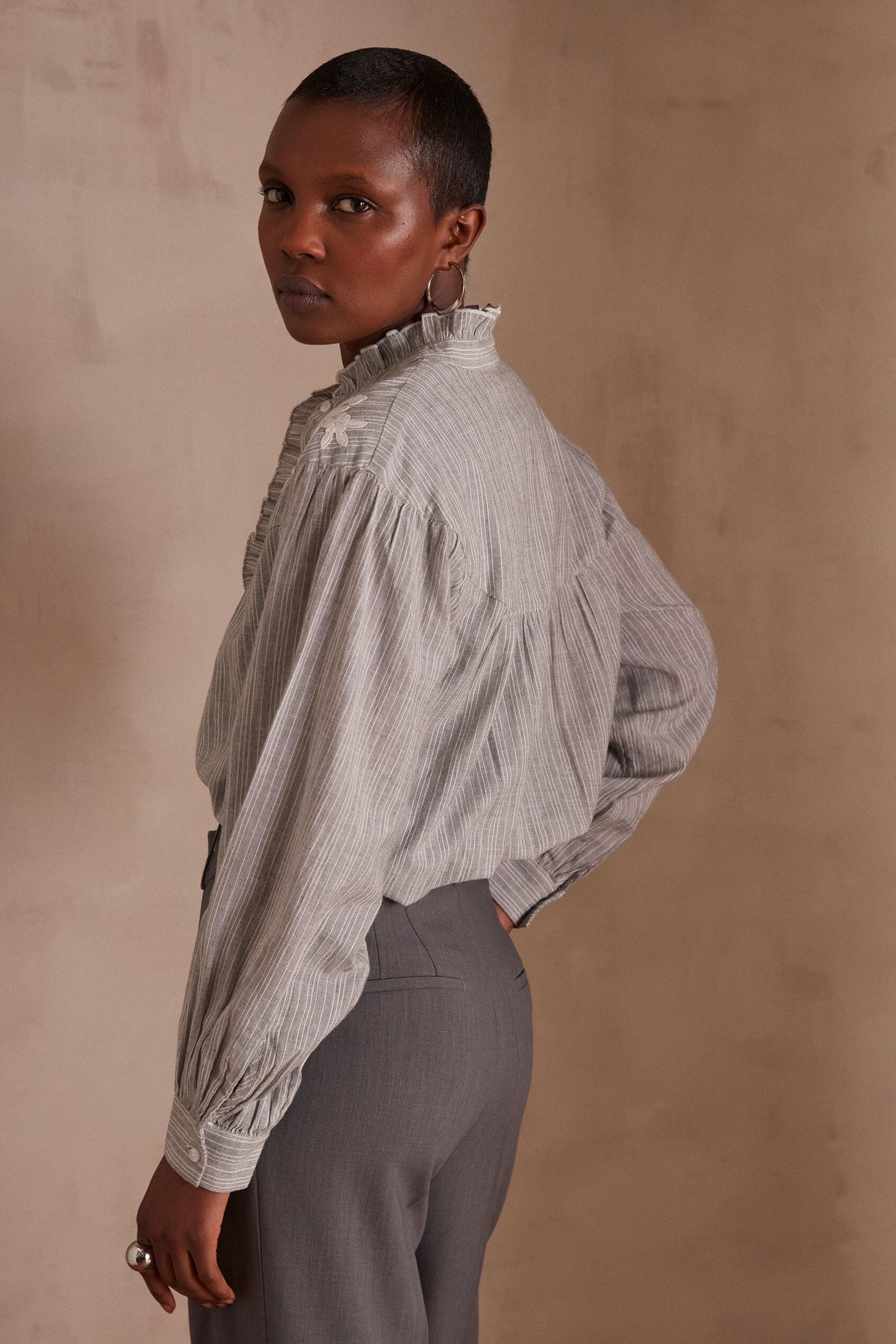 Pure Embroidery Blouse - Light China