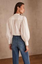 Peyton Embroidered Blouse - Ecru