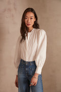 Peyton Embroidered Blouse - Ecru