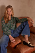 Penny Printed Blouse - Emerald