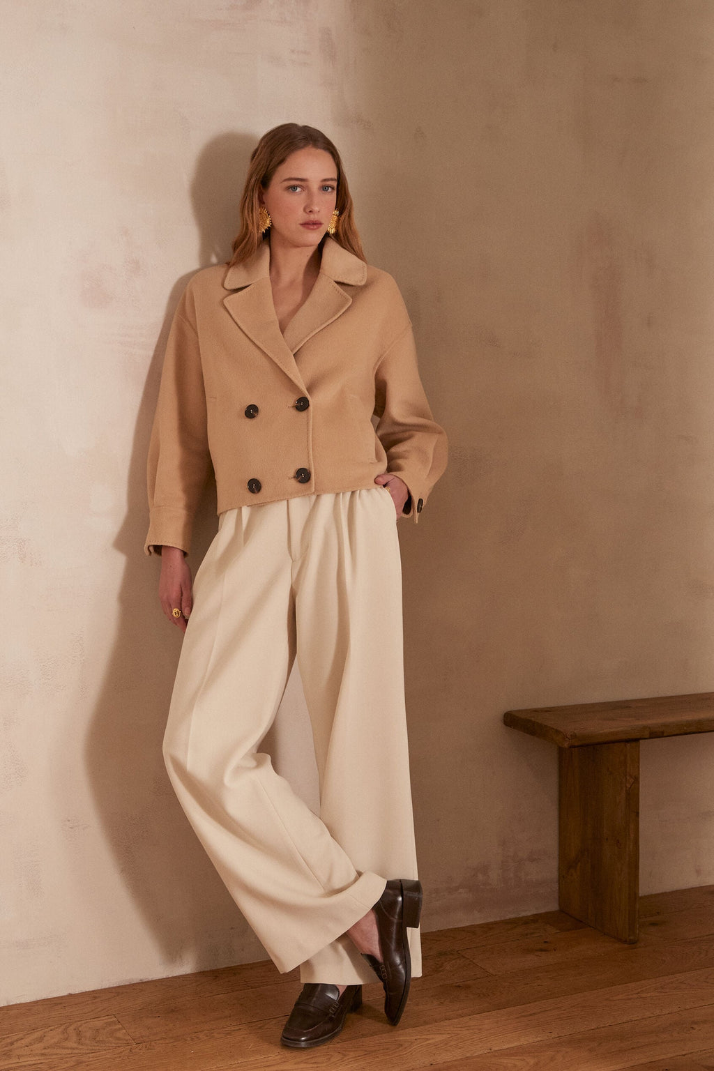 Benji Plain Trousers - Natural