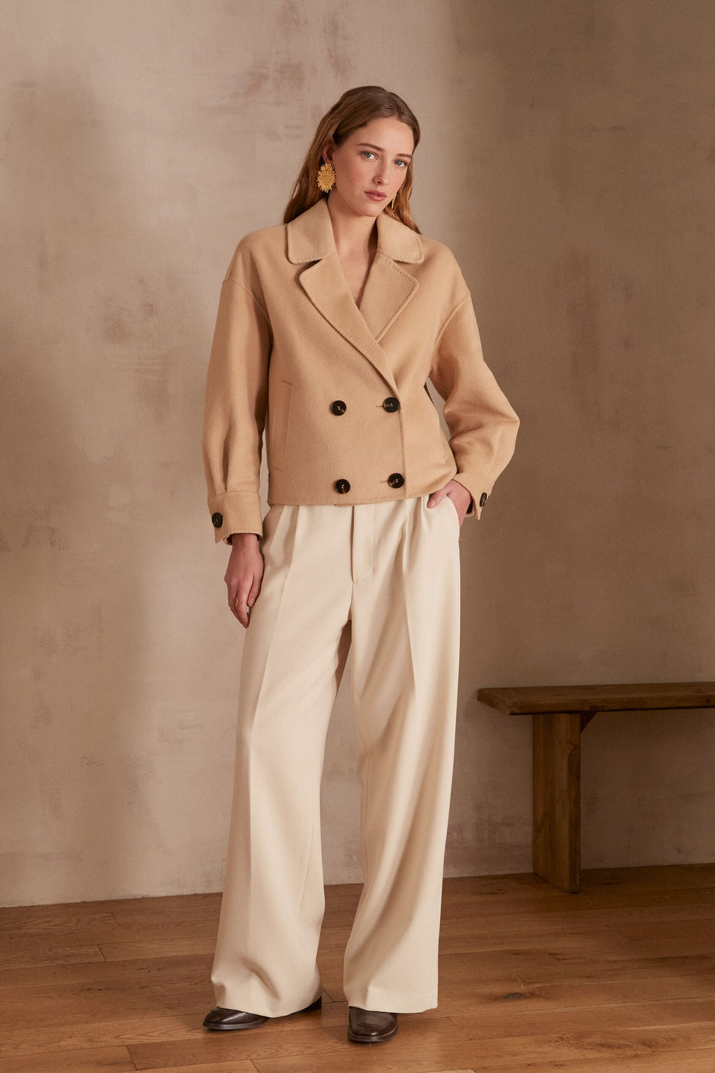 Benji Plain Trousers - Natural