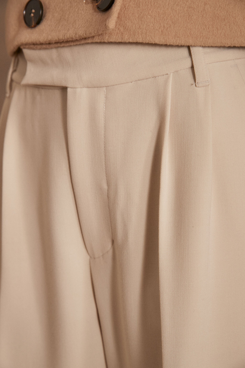 Benji Plain Trousers - Natural