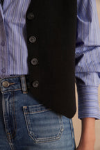 Suzon Waistcoat/Cardigan - Black