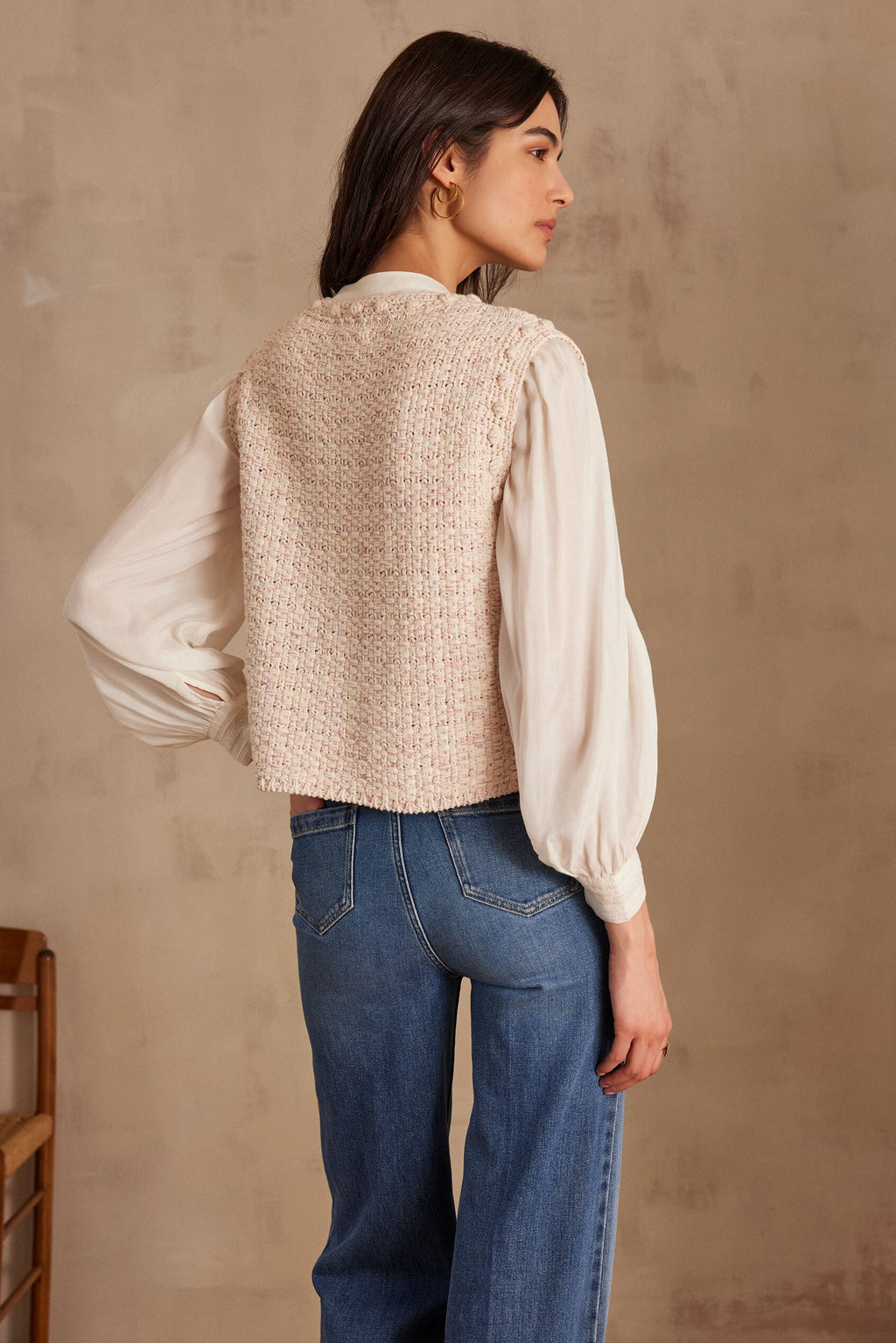 Steffie Bis Cardigan - Pale Pink