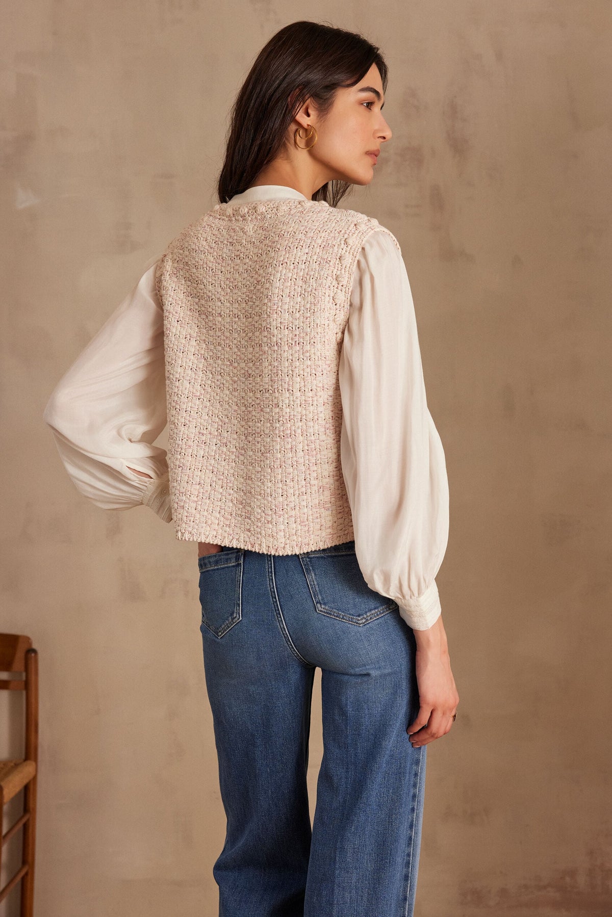 Steffie Bis Cardigan - Pale Pink