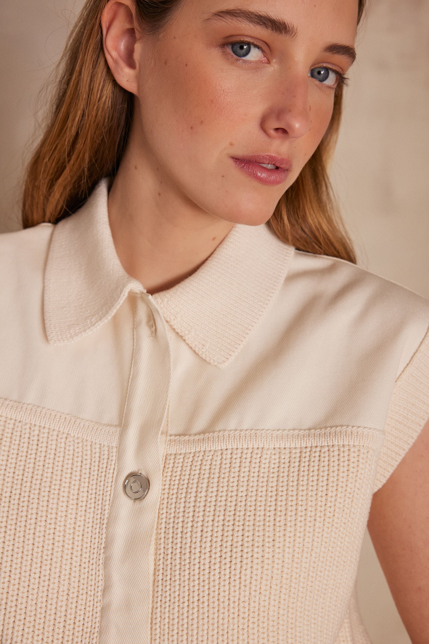 Soan Waistcoat/Cardigan - Cream
