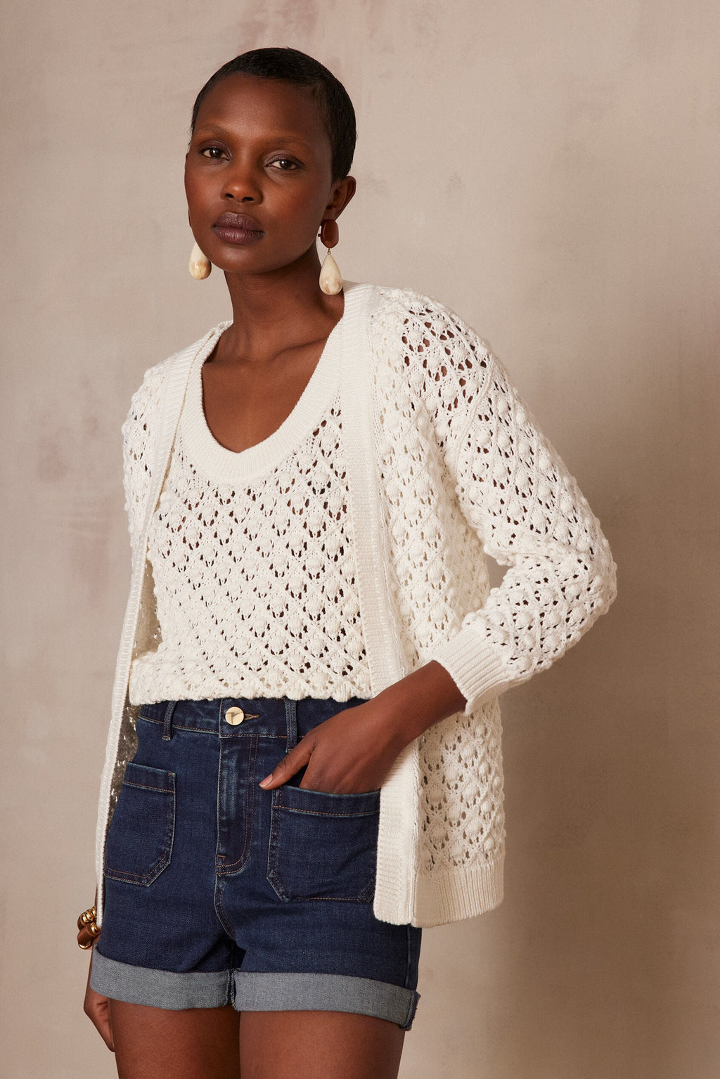 Sharon Cardigan - Ecru