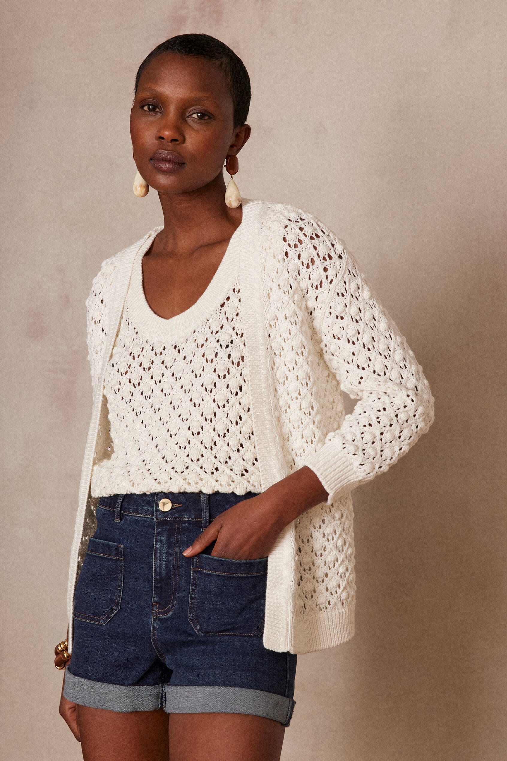 Sharon Cardigan - Ecru